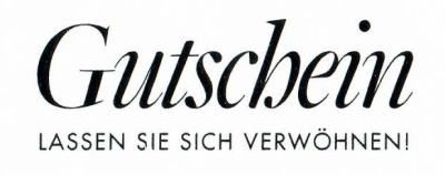 Schriftzug Gutschein